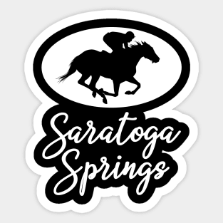 Saratoga Springs New York Horse Racing Sticker